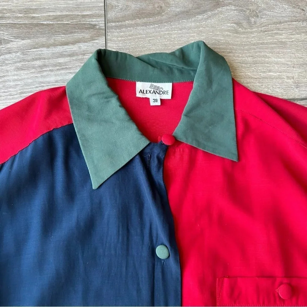 Vintage Eric Alexandre Colorblock Button Down Shirt - Picture 6 of 15